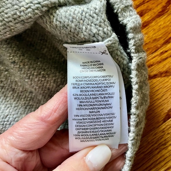 Polo RL sweater - Unisex Kids Large - Gray with Polo in hunter green - Picture 3 of 7